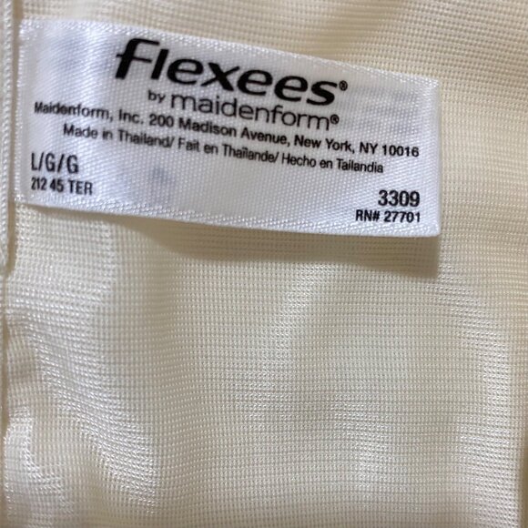 Flexees Maidenform Nude Floral Design Waist Shapewear Women's Large - Picture 5 of 5
